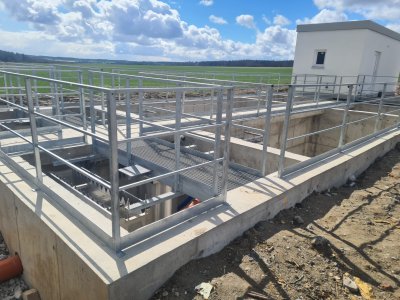 ČOV Nekmíř - betonové konstrukce